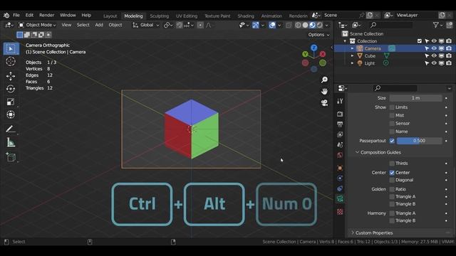 Blender QuickFaves: Kamera + Objekte isometrische Ansicht / Isometric view Blender 3.4 Tut German смотреть онлайн