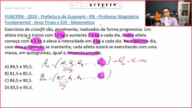 FUNCERN 2024 - PROGRESSÃO ARITMÉTICA смотреть онлайн