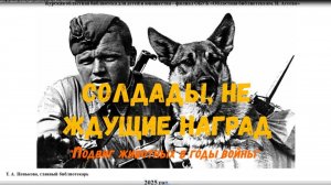 Солдаты, не ждущие наград (подвиг животных в годы войны). Видеоэкскурс