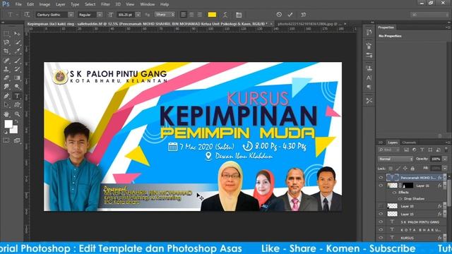 Photoshop Tutorial : Edit Template dan Tips Asas Editing Photoshop смотреть онлайн