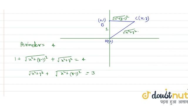 Let vertices of the triangle ABC is `A(0,0),B(0,1)` and `C(x,y)` and perimeter смотреть онлайн