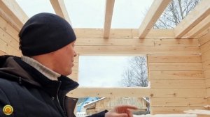 Строим одноэтажный дом из бруса 9 на 10. Приступаем к устройству кровли. Обзор качества работы