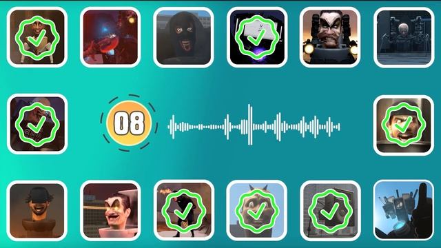 GUESS Monster's Voice #47 Chief Scientist Toilet, G-Man, Black Camerawoman | Skibidi Quiz смотреть онлайн