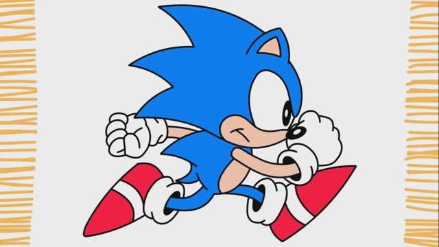 Как нарисовать СОНИКА БЕГУЩЕГО I легко смотреть онлайн