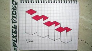 Как нарисовать невозможный рисунок 3д рисунки по клеточкам #pixelvideo