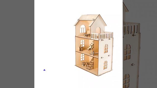 WOODY / Кукольный дом с мебелью, конструктор из дерева смотреть онлайн