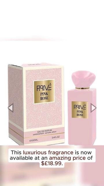 Prive Pink Rose Edp 100ml Perfume (Pour Femme) Perfume Top:jasmine, Rose, Patchouli, Moss, Lemon.