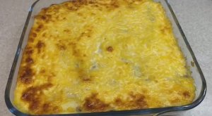 Картофельная запеканка с фаршем.