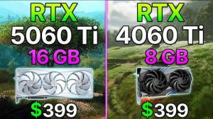 RTX 5060 Ti 16 GB vs RTX 4060 Ti 16 GB - Test in 10 Games | 1440p