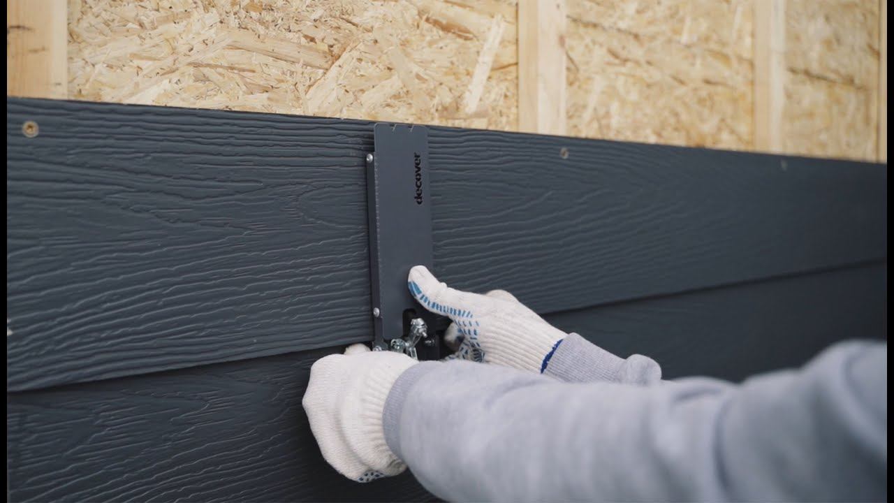 Монтаж фибросайдинга с помощью кронштейнов DECOVER смотреть онлайн