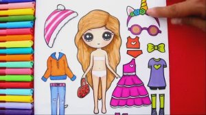 Как рисовать кукл и делать ОДЕЖДУ для БУМАЖНЫХ КУКОЛ KAWAII