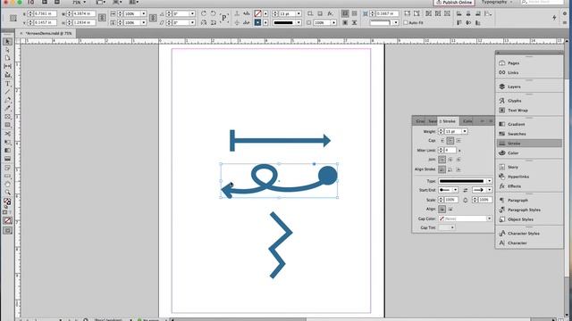 Scaling arrowheads in InDesign CC 2017 смотреть онлайн
