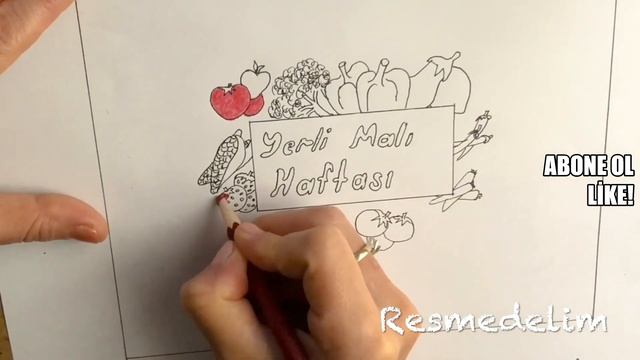 Yerli Malı Haftası,ADIM ADIM ÇİZİMLER,Kolay çizim,kolay Boyama,yerli Malı Haftası çizim,Draw,