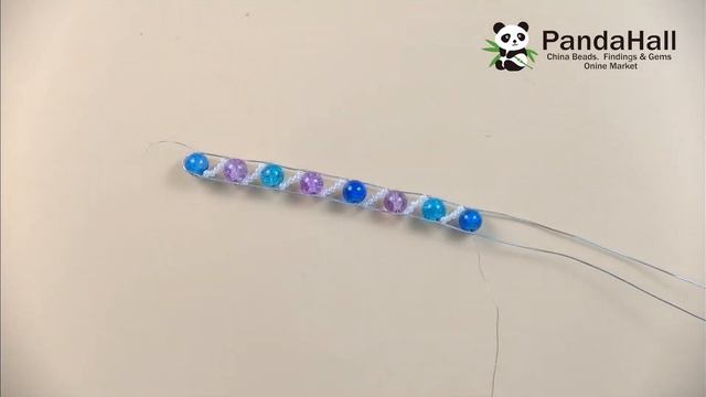 Браслет со стеклянными Бусинами с кракле