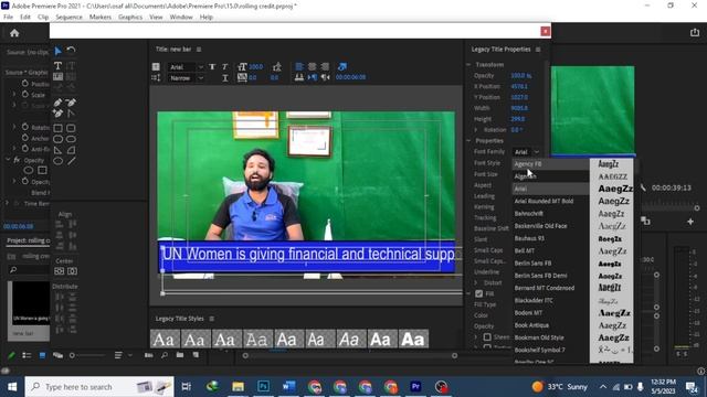 Crawling Text In Adobe premiere pro class_ 23 | EASY TO WORK смотреть онлайн