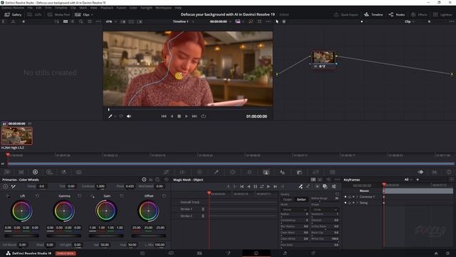 Defocus your background with AI in Davinci Resolve 19 смотреть онлайн