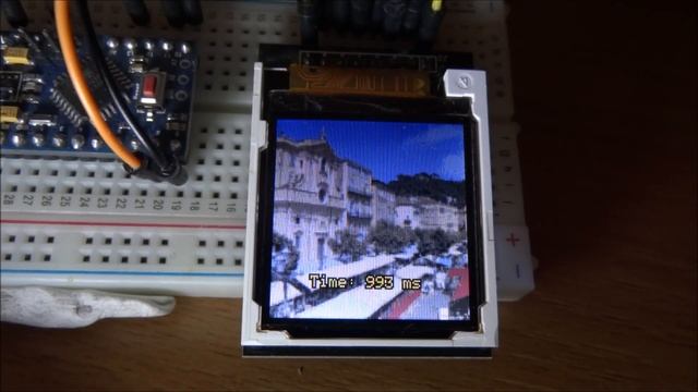 Slideshow via serial interface with scrolling on Arduino and ILI9163C display смотреть онлайн