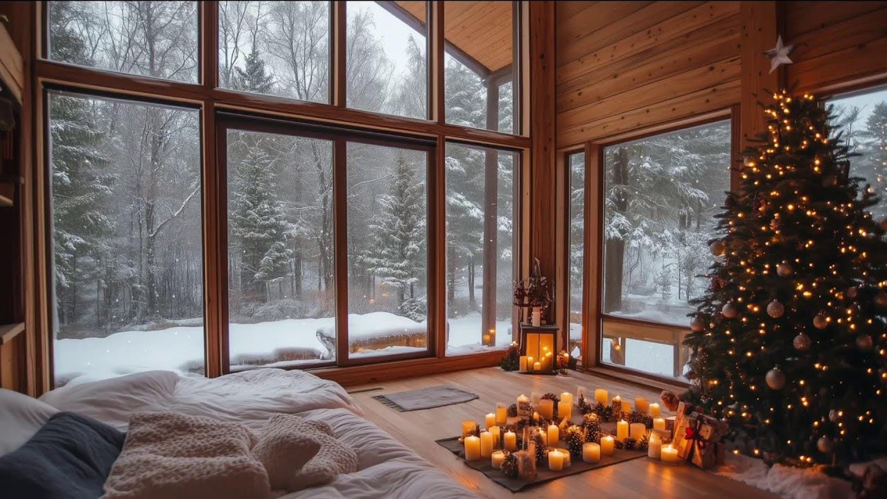 Relaxing Jazz Piano Lofi  | Cozy Fireplace Ambiance  Chill Jazz Piano | Warm Fireplace ☕