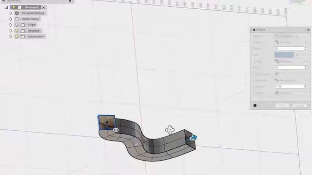 Autodesk Fusion 360 Tutorial.....Application Of "SCUPLT (Surface) --- Sweep" Tool. смотреть онлайн