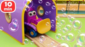 Машинки Мокас пускают мыльные пузыри!  Веселые мультики про машинки для детей