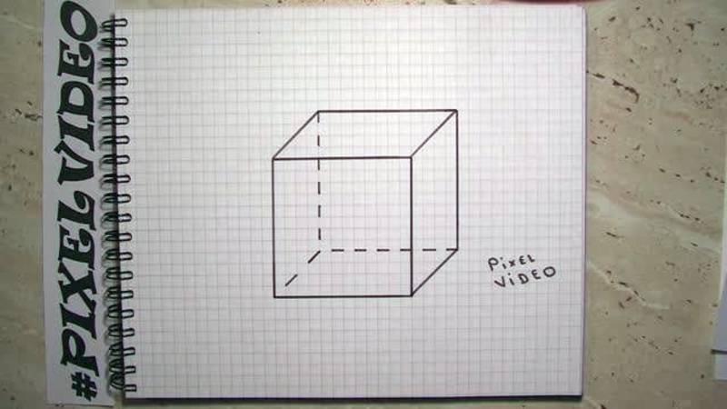Как нарисовать куб 3д по клеточкам - 3д Рисунки по клеточкам #pixelvideo3d смотреть онлайн