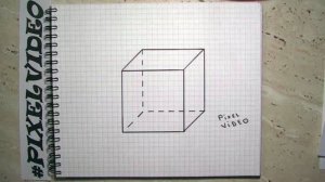 Как нарисовать куб 3д по клеточкам - 3д Рисунки по клеточкам #pixelvideo3d