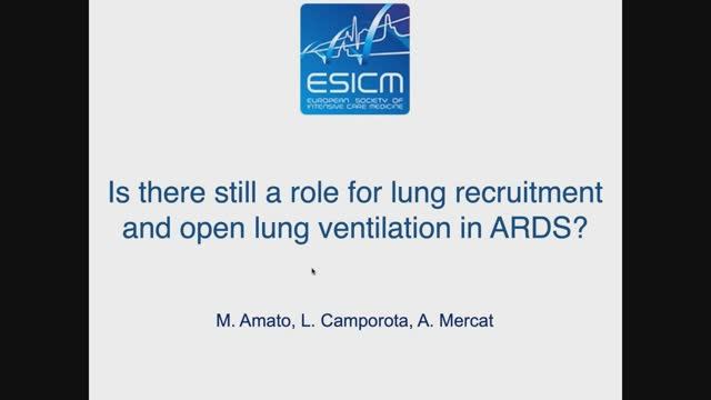 2018 Is there still a role for lung recruitment and open lung vent in ARDS A Mercat, M Amato