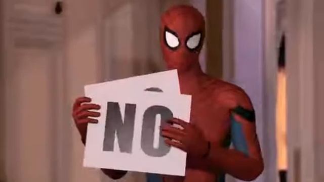SpiderMan saying No GIF смотреть онлайн