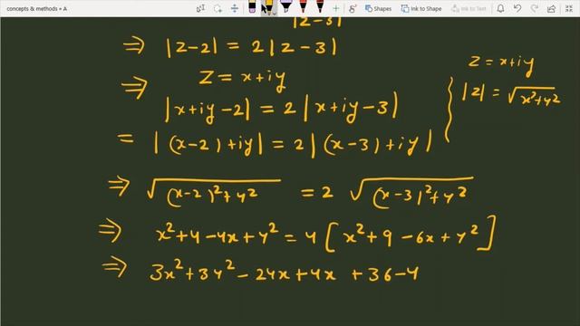 Show that '| z-2/z-3| = 2' represents a circle .Find its center and radius || #comples смотреть онлайн