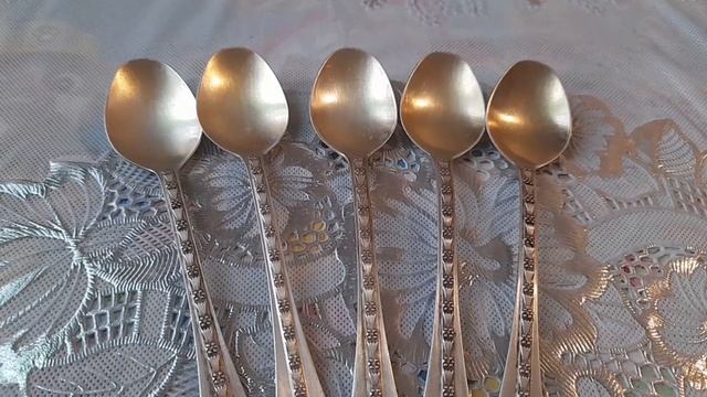 Обзор на серебряные чайные ложки СССР Таллин 916 пробы смотреть онлайн