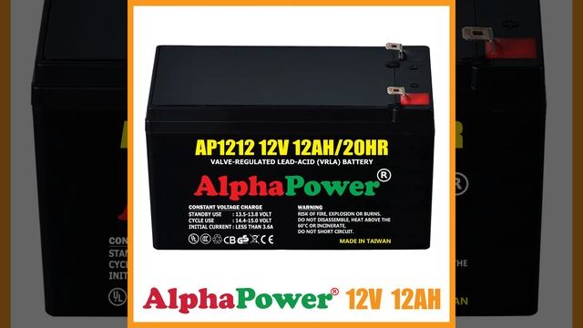 AlphaPower VRLA AGM Battery 12V 12Ah for UPS, Medical, Communications Equipment. Made in Taiwan смотреть онлайн
