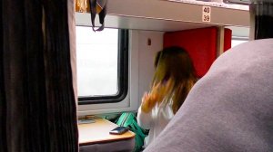 Поезд РЖД 12ф Москва-Анапа. Казанский вокзал. Новый плацкартный вагон. Самый быстрый поезд в Анапу.