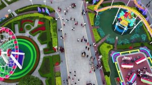 Парк развлечений // вид сверху