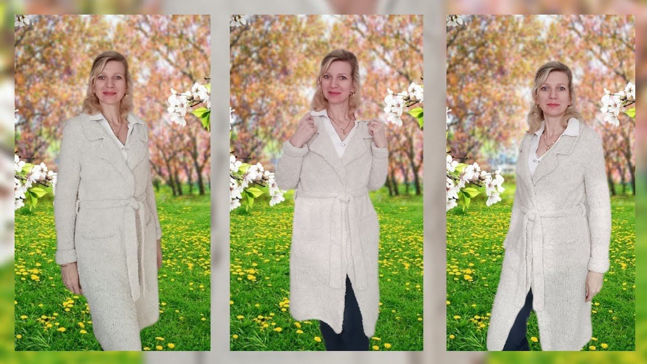 Вязаное пальто "Букляш"./ Подробное видео - описание смотреть онлайн