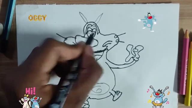 How to draw OGGY easy oggy drawing / Step by step drawing in Art easy way drawing смотреть онлайн