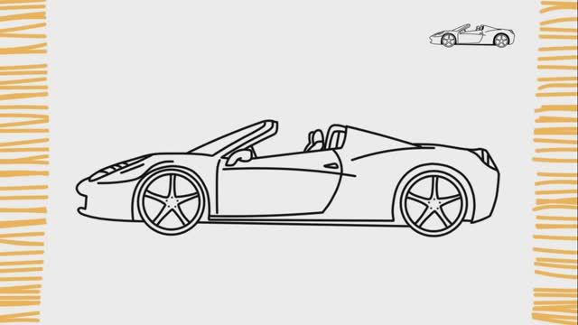 Как нарисовать FERRARI SPORT | Очень легко смотреть онлайн