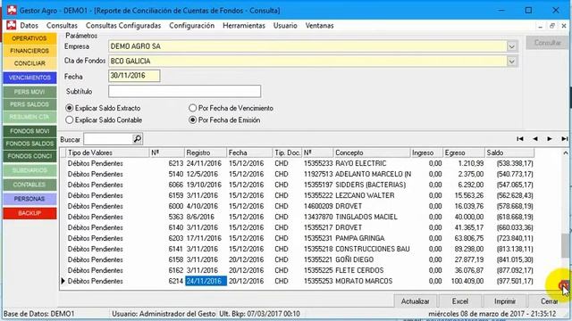 T 21403000 - Gestor Max G3 - Reporte de Conciliación смотреть онлайн