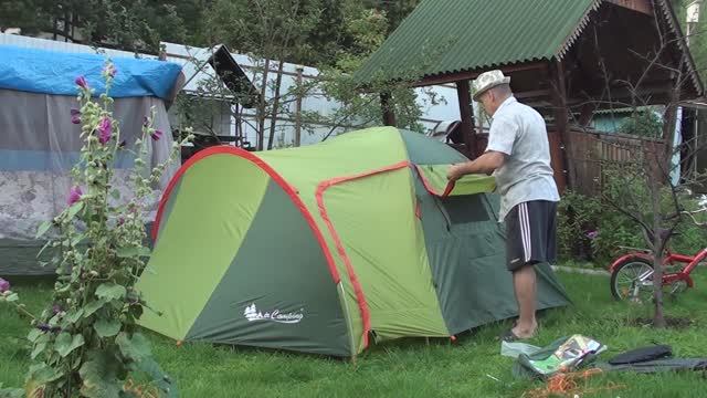 Обзор 2-х местной палатки ART1504-2// Первая установка палатки смотреть онлайн