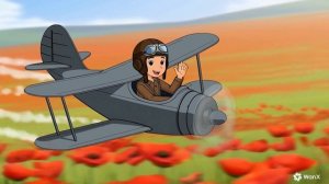 Мальчик летит на самолёте // ФУТАЖ ДЕТСКИЙ