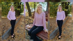 Пуловер "Сиреневый mix"./ Подробное видео - описание + МК узоров.