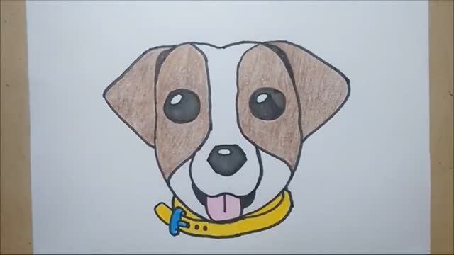 КАК НАРИСОВАТЬ МОРДУ СОБАКИ Джек-рассел-терьер как нарисовать собаку рисование собаки смотреть онлайн