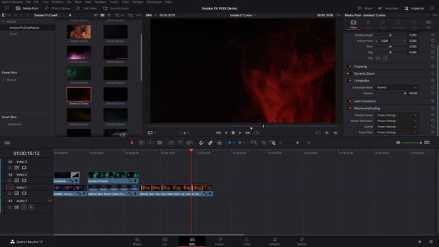 FREE Smoke Overlays Effects in Davinci Resolve смотреть онлайн
