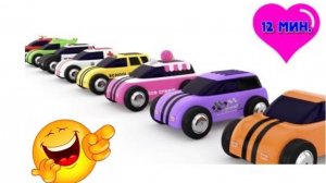 Учим ЦВЕТА - СБОРНИК / машинки / шары / автовоз | Видео для малышей | Детский мультик 2+