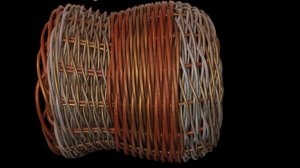 кашпо из ротанга (трубка и пруток) первая часть, бескаркасное плетение