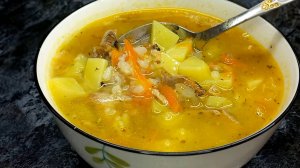 Суп с сайрой, рисом и картошкой, быстро на обед