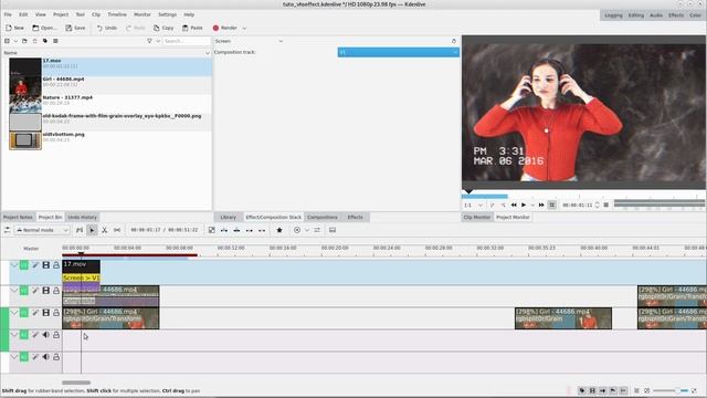 Kdenlive Tutorial - VHS effect, cropping and video through an image смотреть онлайн