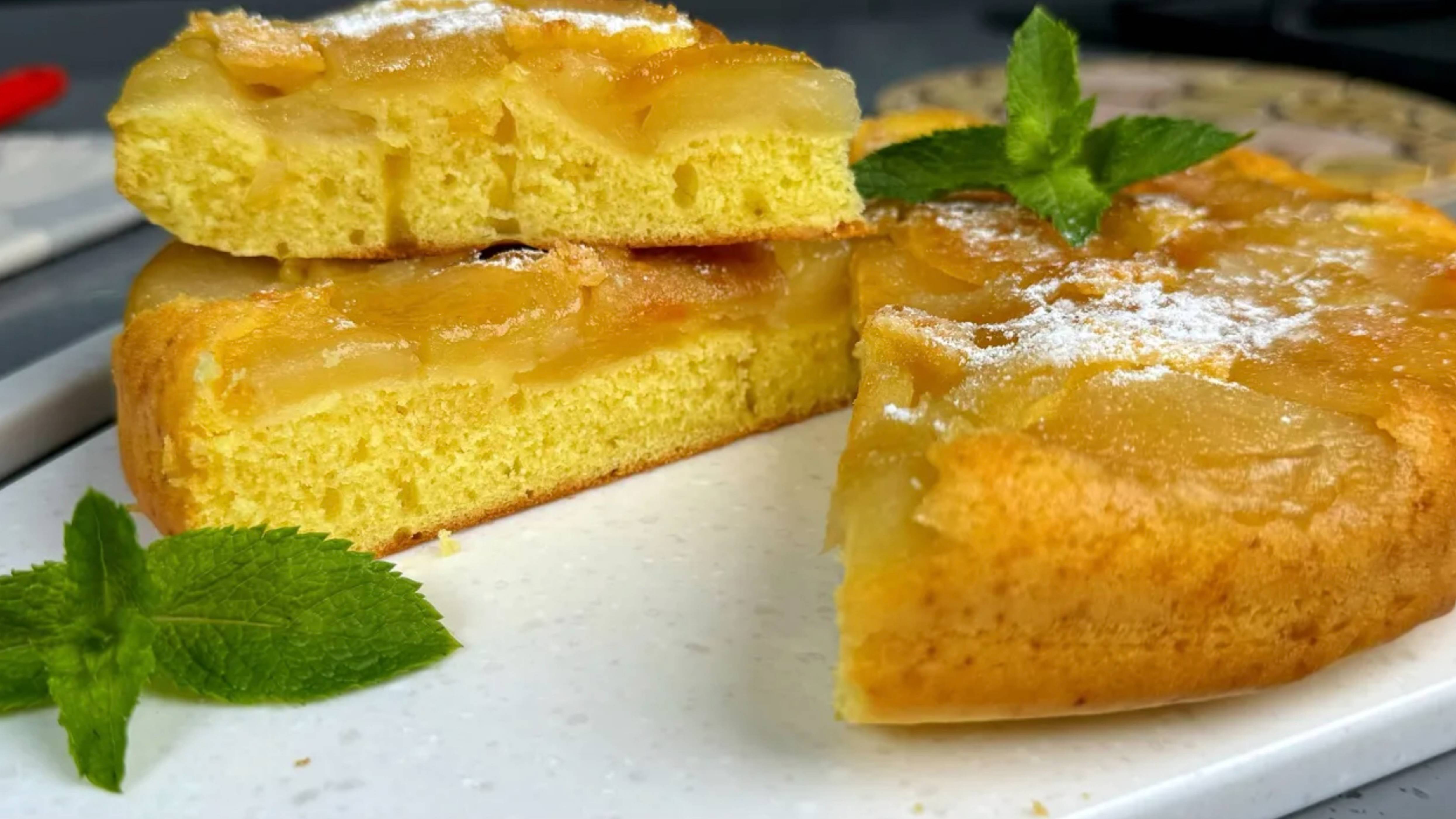 Пирог "Простушка"! Все смешала и на сковороду! Пеку этот яблочный пирог,когда нет духовки и времени смотреть онлайн