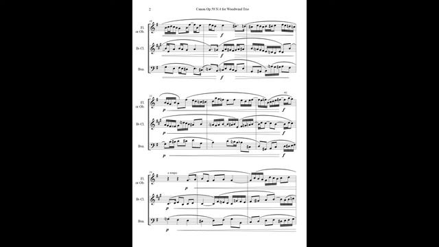 Max Reger - Canon Op.59 N.4 for Woodwind Trio (Flute) - Sheet Music смотреть онлайн