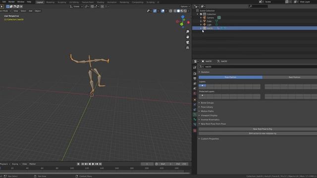 Set a new rest pose in Blender. смотреть онлайн