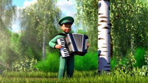 Мальчик солдатик играет на аккордеоне // ФУТАЖ ДЕТСКИЙ